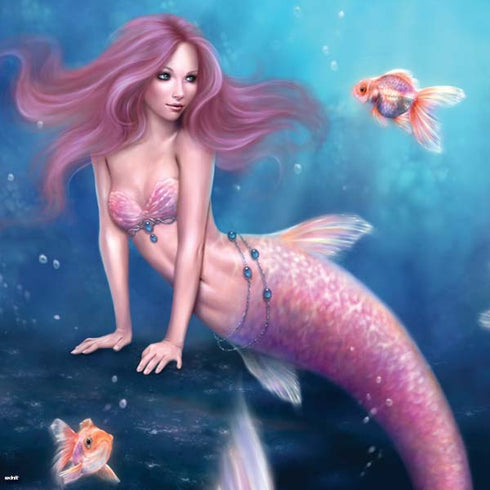 Aurelia Mermaid with Fish by Rachel Anderson MacBook Skins